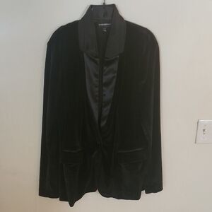 Lane Bryant Black Velvet Jacket